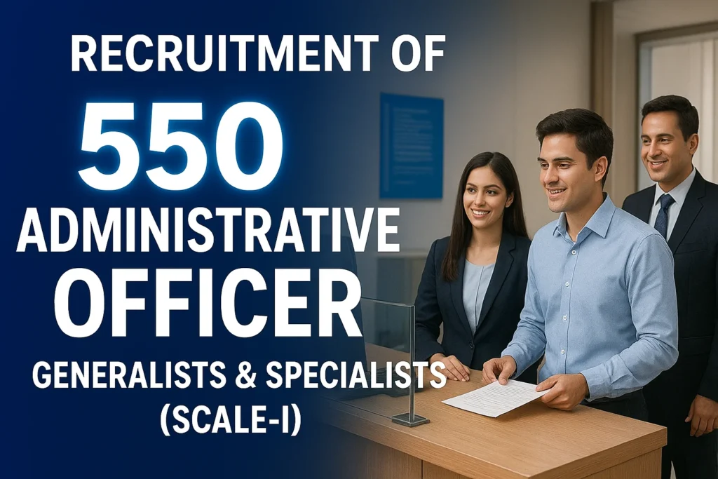 Recruitment of 550 Administrative Officers